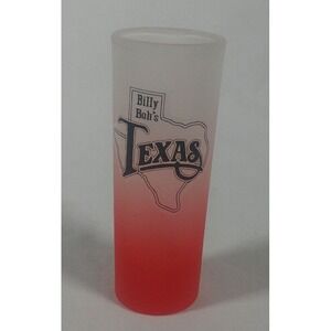 NEW Billy Bob's Texas 4 in Tall Frosted Red Fade Souvenir Shot Glass